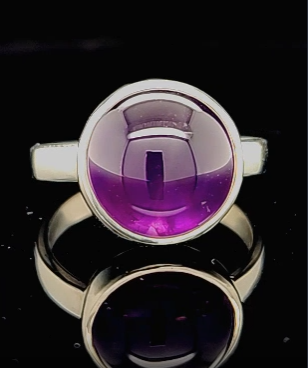 Sterling Silver Amethyst Ring - Size 8.5