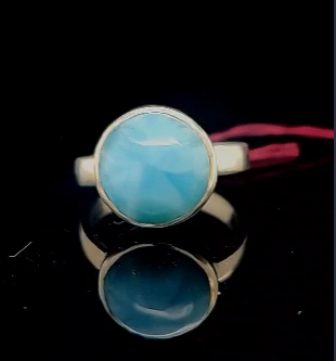 Sterling Silver Larimar Ring