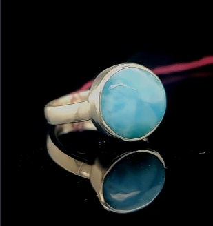 Sterling Silver Larimar Ring