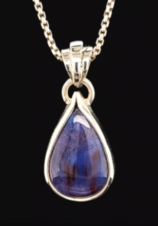 Sterling Silver Pear Shaped Sugilite Pendant