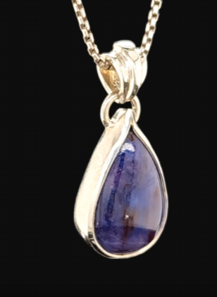 Sterling Silver Pear Shaped Sugilite Pendant