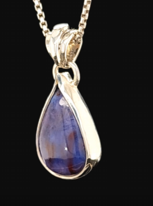 Sterling Silver Pear Shaped Sugilite Pendant